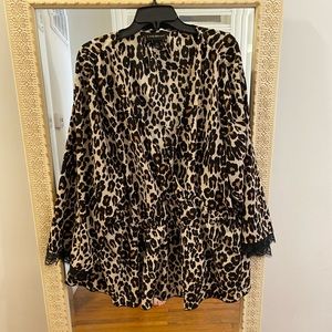 Lane Bryant baby doll animal print top
